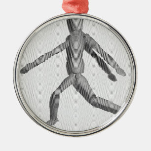 Holzmannequin Ornament Aus Metall