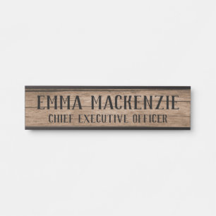 Holzmaserung Hängendes Türschild Namensschild