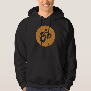 Holzmaserung Om Hindu-Symbol Hoodie