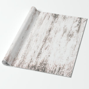 Holzmaserung Weiß Rustikale Landtextur Decoupage Geschenkpapier