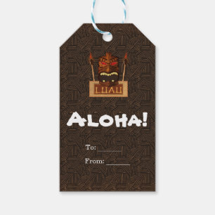 Holzmaske Tiki Vintage Retro Luau Sommerparty Geschenkanhänger