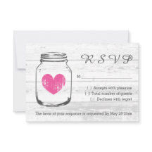 Holzmason Glas UAWG Land Hochzeitskarten