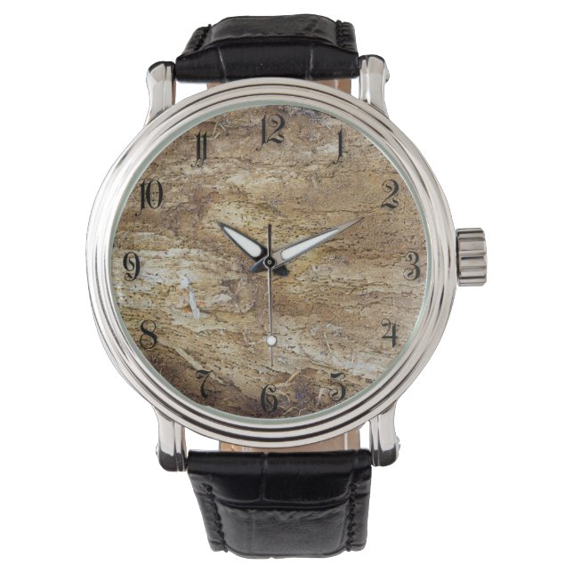 Holzmuster Armbanduhr (Vorderseite)