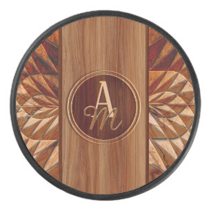 Holzmuster Eishockey Puck