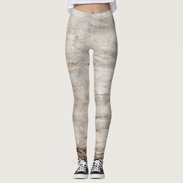 Holzmuster Leggings (Vorderseite)