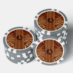 Holzmuster Pokerchips