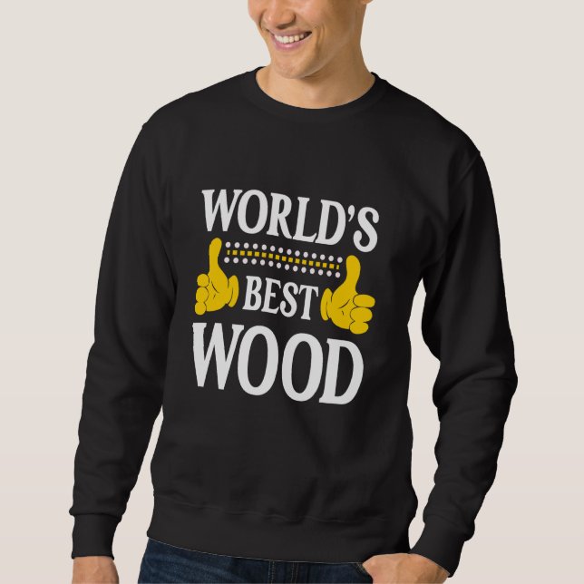 Holznachname Funny Team Familienname Nachname B vo Sweatshirt (Vorderseite)