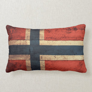 Holznorwegenflagge Lendenkissen