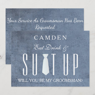 Holzobernstrübung Werden Sie mein Trauzeuge sein Einladung