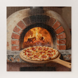 Holzofen-Peperoni-Pizza Rustikal Italienisch