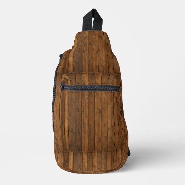 Holzoptik Crossbody Bag (Vorderseite)