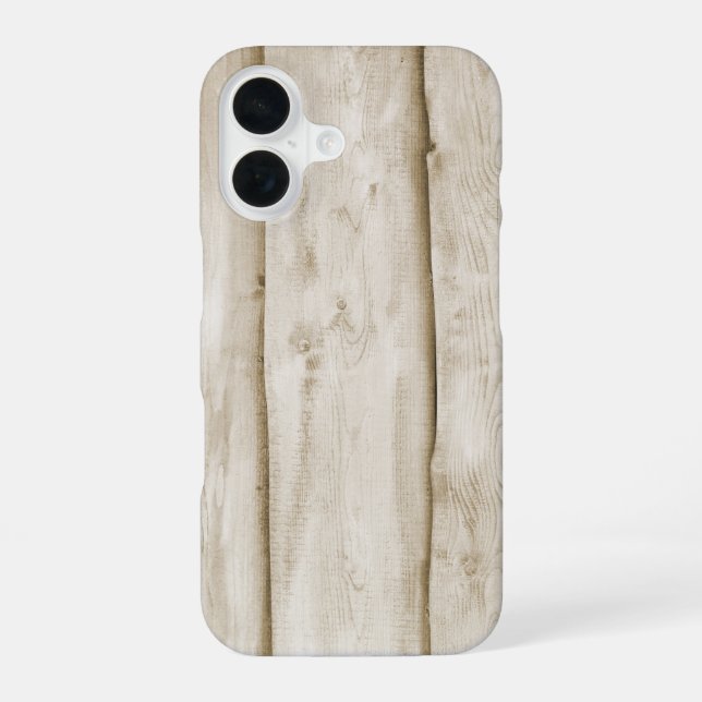Holzoptik iPhone 16 Hülle (Rückseite)