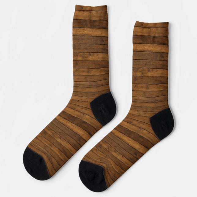 Holzoptik Socken (Linkes Detail)