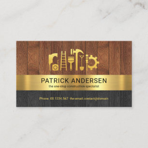 Holzpanele Gold Strip Handyman Tools Visitenkarte