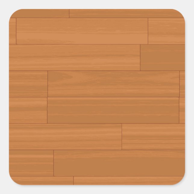 Holzparkett Quadratischer Aufkleber (Vorderseite)