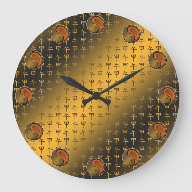 Holzpferd Große Wanduhr (Vorderseite)
