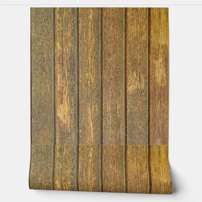 HOLZPLÄNE RUSTISCHES KABINWALLPAPIER TAPETE (Abrollen)