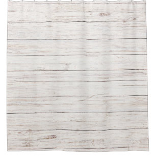 Holzplanken Duschvorhang