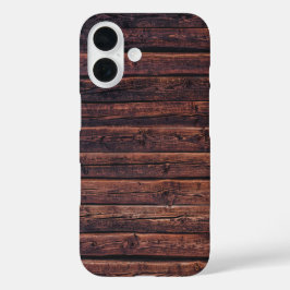 Holzplanken mit Maserungsdetails Nahaufnahme-Foto iPhone 16 Hülle