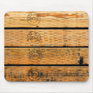 Holzplanks mit "Made in USA" gestempelt Mousepad