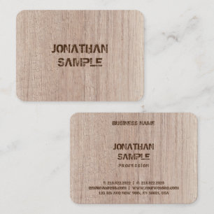 Holzplatine als gestörte Vorlage Visitenkarte