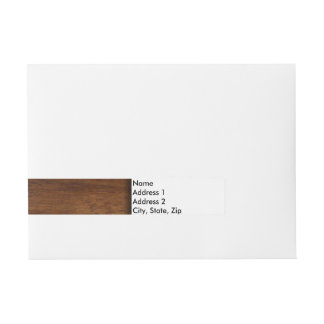 Holzplatte Schlichte Textur Lumber Rundum-Adressaufkleber