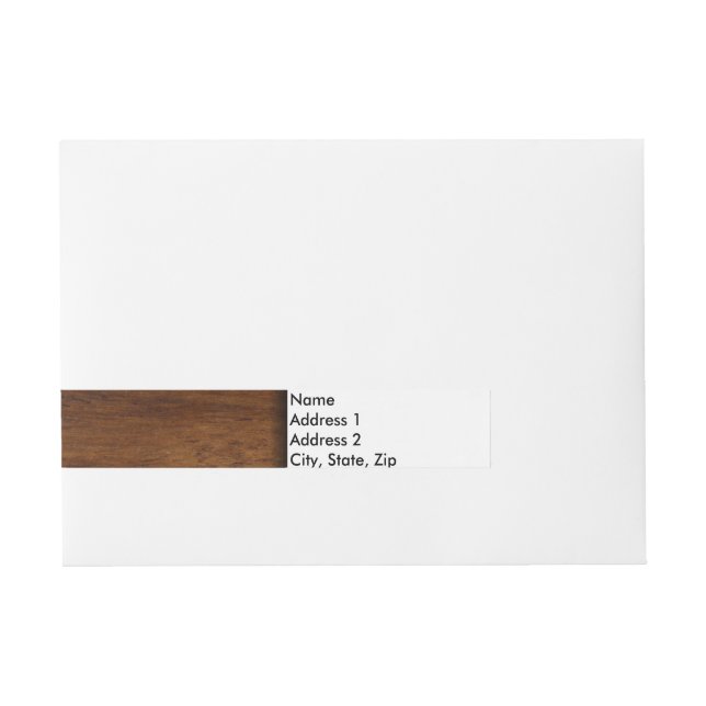 Holzplatte Schlichte Textur Lumber Rundum-Adressaufkleber (Vorderseite)