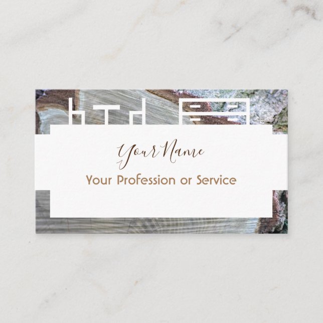 Holzrahmen für Interieur und Möbel! Visitenkarte (Vorderseite)