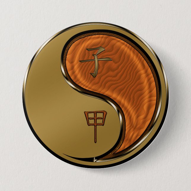 Holzratte Button (Vorderseite)