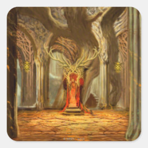 Holzrealm Throne Zimmerkonzept Quadratischer Aufkleber