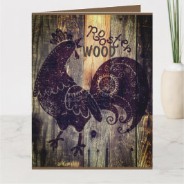 HOLZROOSTER BIRTHDAY KARTE
