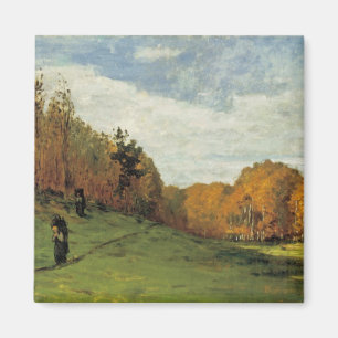 Holzsammler am Rande des Waldes Magnet