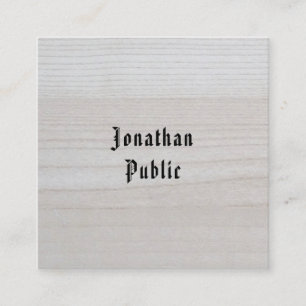 Holzschau Minimalistische Vorlage elegant gezeichn Quadratische Visitenkarte