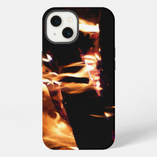 Holzscheite im Kamin Warme Feuer Fotografie iPhone Hülle
