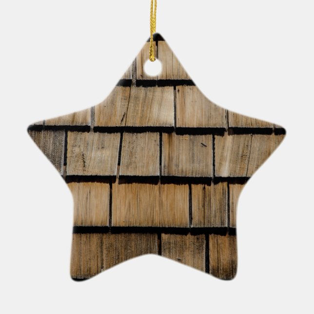 Holzschindel Keramikornament (Vorne)