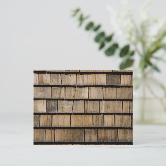 Holzschindel Postkarte (Stehend Vorderseite)