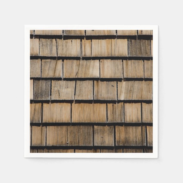 Holzschindeln Serviette (Vorderseite)