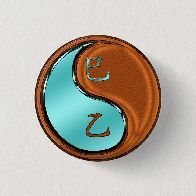 Holzschlange Button (Vorderseite)