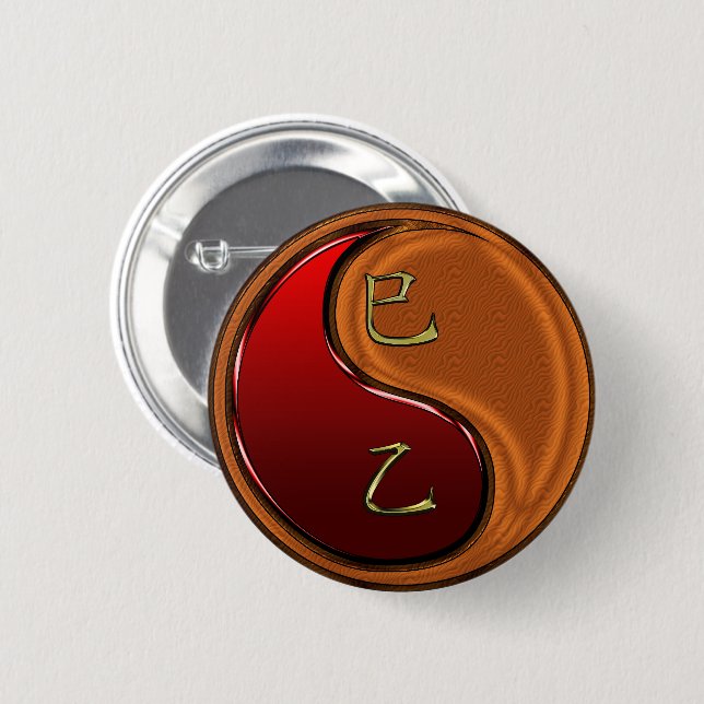 Holzschlange Button (Vorne & Hinten)