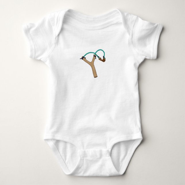 Holzschleuder Baby Strampler (Vorderseite)