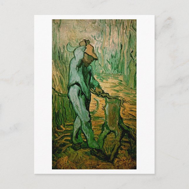 Holzschneider (nach Millet) F670 Van Gogh Fine Art Postkarte (Vorderseite)
