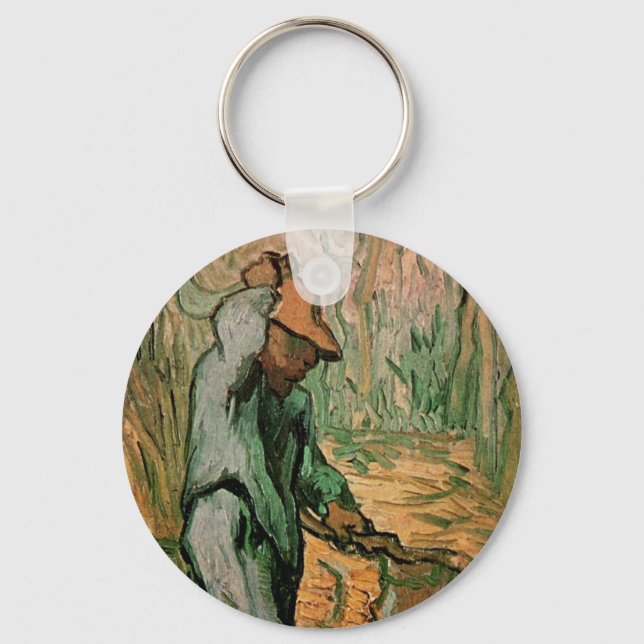 Holzschneider (nach Millet) von Vincent van Gogh Schlüsselanhänger (Vorderseite)