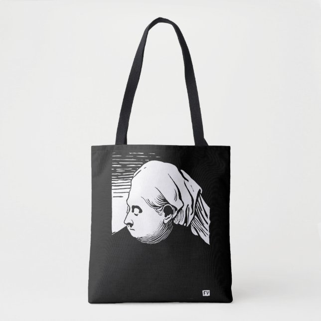 Holzschnitt-Portrait von Königin Victoria Tasche (Vorderseite)