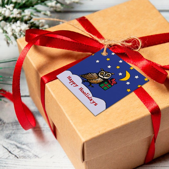 Holzschnitt-Schüssel mit einem Geschenk Schnee in  Geschenkanhänger (Von Creator hochgeladen)