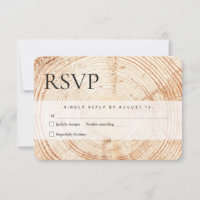 Holzschnitt-Slice-Post in rustikaler Hochzeit