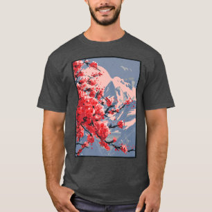 Holzschnitt Traditionelles Tokio Sakura Süße Bekle T-Shirt