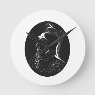 Holzschnitt Vasco Nunez de Balboa Conquistador Runde Wanduhr