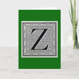 Holzschnitt Woodblock Initiale der Holztype-"Z"
