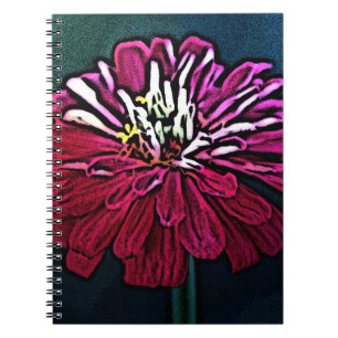 Holzschnitt Zinnia Notizblock