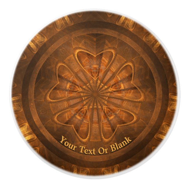 Holzschnitzen Keramikknauf (Vorderseite)